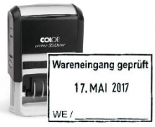 Stempel für den Wareneingang (Kunststoff-Gehäuse) "Wareneingang geprüft"