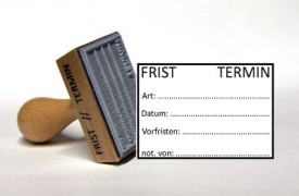 Fristen-Termin-Stempel (Holzgriffstempel)