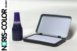 NORIS Bürostempelkissen, Nutzfläche ca. 4,5 x 7 cm, Metalldeckel, violett eintränkbar