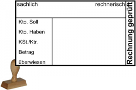 Stempel für die Rechnungsprüfung (Holzgriffstempel)