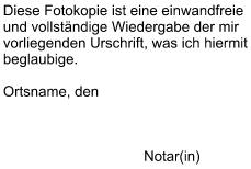 Holzgriff-Notarstempel Beglaubigung (kurz), ca. 60 x 40 mm
