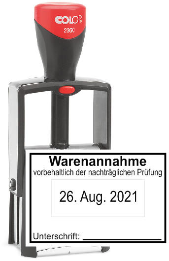 Profi-Datumstempel chr('039')Wareneingangchr('039') (Vorbehalt)- ware erhalten warenannahme ...